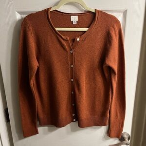 A new day cardigan orange sweater m